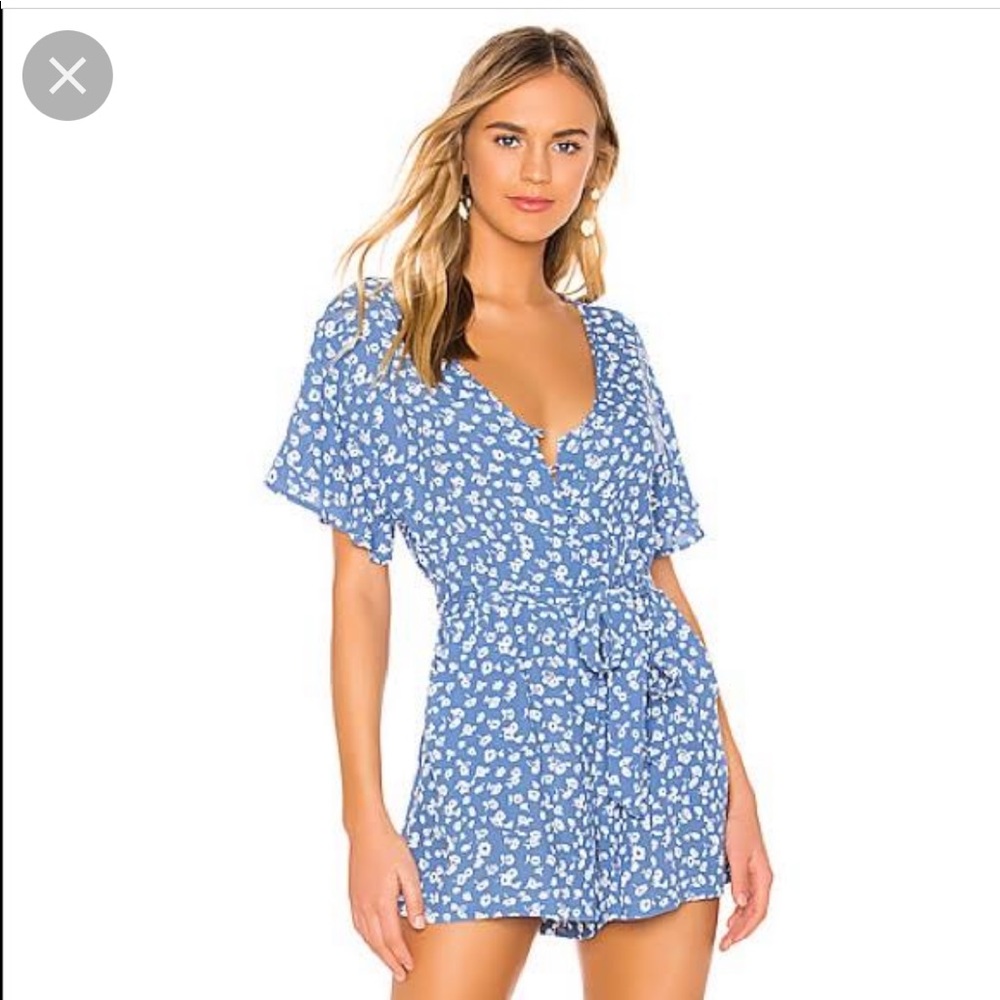 Rails Sophia Blue Daisies Romper
